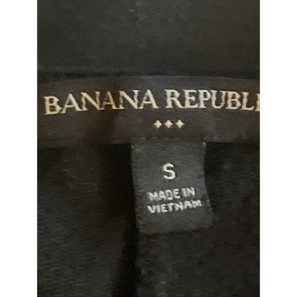 Banana Republic Black V Neck Stretch Striped Cinch Waist Tank Dress Size S - Picture 3 of 4